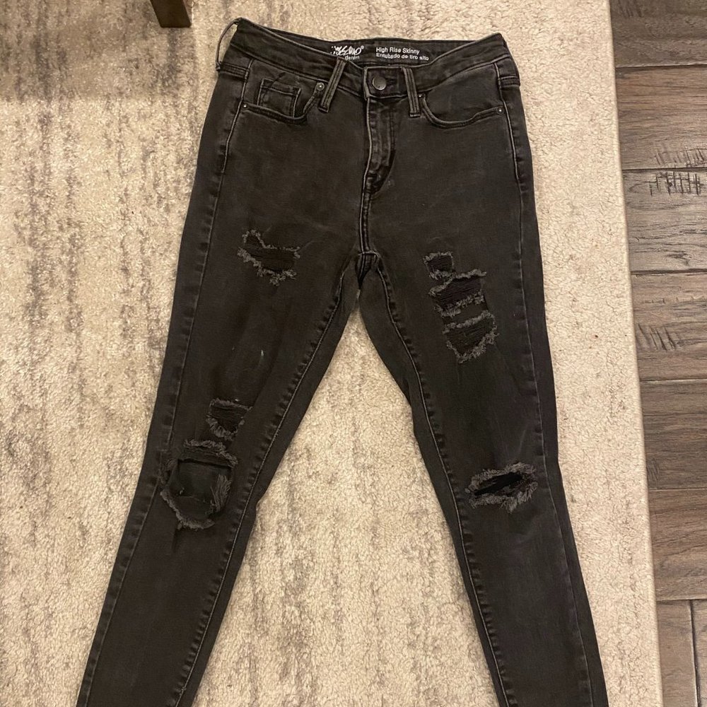 Black High Waisted Skinny Jeans